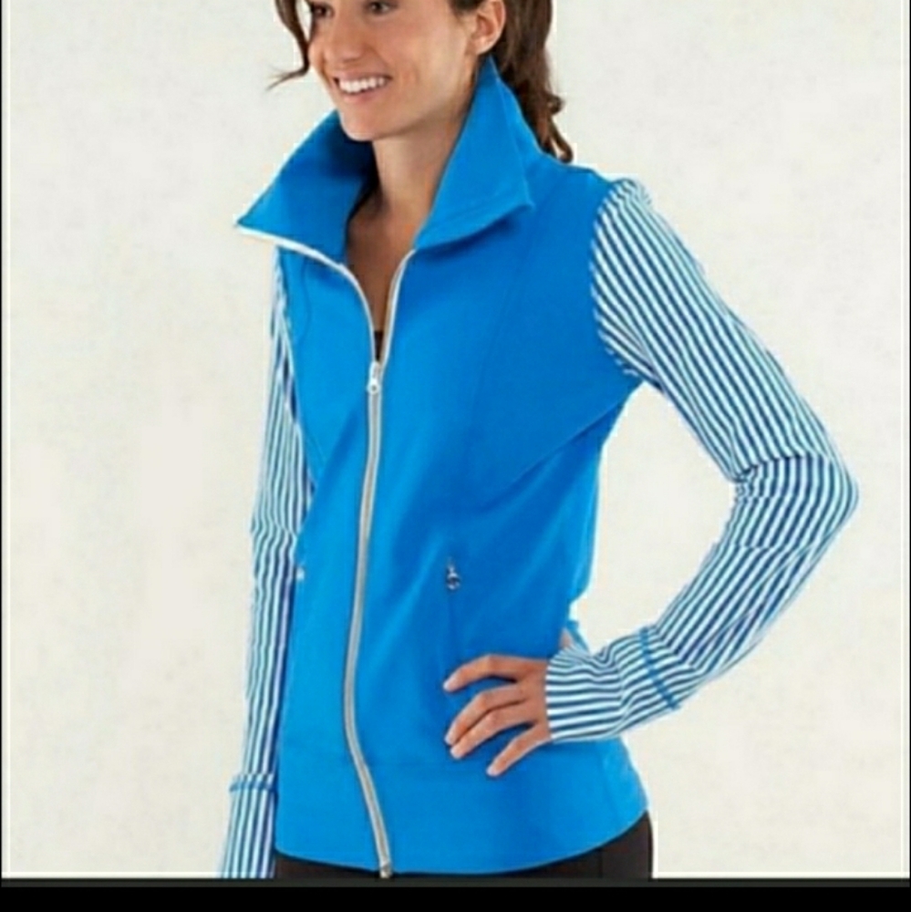 Lululemon Daily Yoga Blue full Zip Workout Jacket